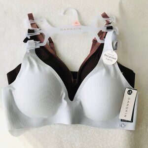 Danskin  Intimates Wireless Bras , Removable Pads,  Back Closure 3-Pack